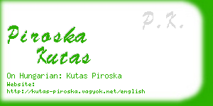 piroska kutas business card